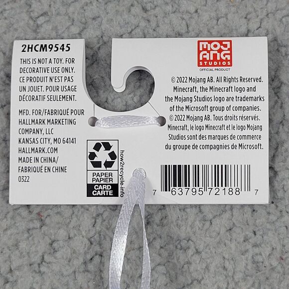 Minecraft Hallmark Ornament Zombie Decoupage Christmas Tree Decoration Holiday - Picture 8 of 9